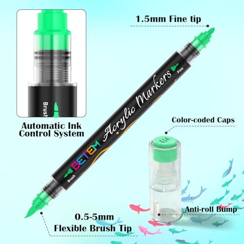 Acrylic Paint Markers Dual Tip (24 Count)