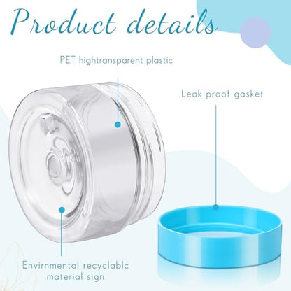 36 Pieces Plastic Jars with Lids Round Leak Proof Airtight Container Cosmetic Small Empty Jars for Lotions Ointments Travel Toiletries Creams Make up Storage