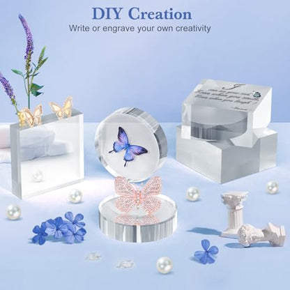 16 Pcs 3 X 3 X 1 Inch Acrylic Blocks (16 Count)