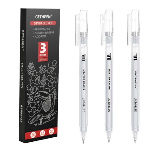 Silver Gel Pen Set (3 Count)