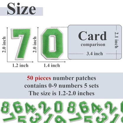 Number Iron On Patches (50 Count)