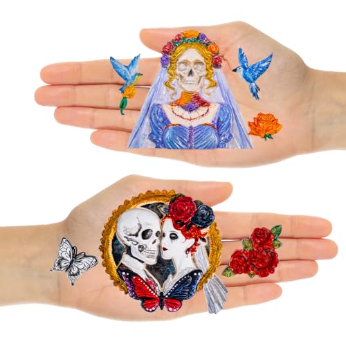 Skeleton Bride and Groom Clay Molds for Crafts (2 Count)