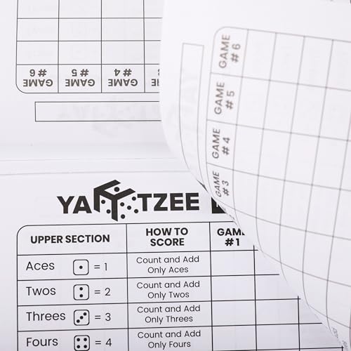 Score Pads for Yahtzee
