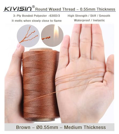 Sturdy Bonded Waxed Polyester Thread (1311 Foot)