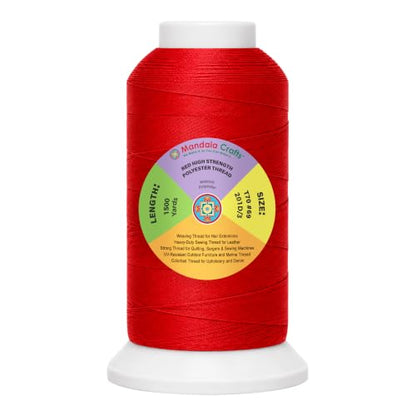 Red Tex 70 Polyester Heavy Duty Thread for Upholstery