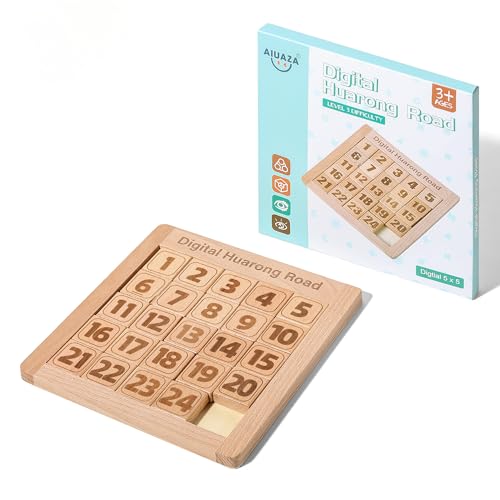Wooden Number Sliding Puzzle
