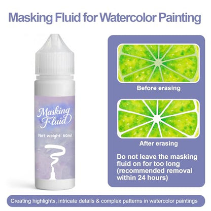 120ml Masking Fluid for Art Watercolor Painting (4.0577 Fl Oz)