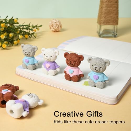 18Pcs Pencil Top Erasers for Kids (18 Count)