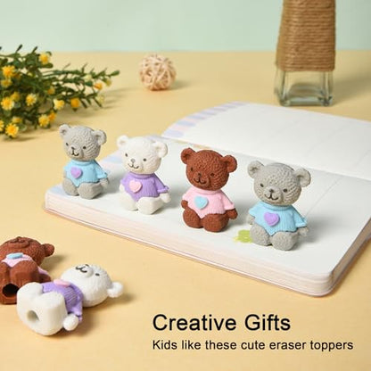 18Pcs Pencil Top Erasers for Kids (18 Count)