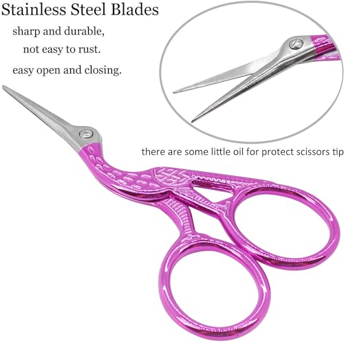 3.6" Little Bird Scissors with Artificial Leather Cover for Crafts