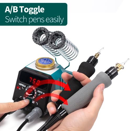 939D VI Dual Pen Wood Burning Kit with Digital Display with 20 Wire Nibs