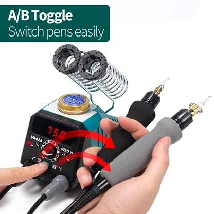 939D VI Dual Pen Wood Burning Kit with Digital Display with 20 Wire Nibs