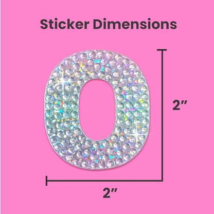 Sparkly Rhinestone Alphabet Letter Sticker O