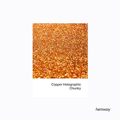 Resin Glitter Copper Holographic 100g Chunky (3.5274 Ounce)