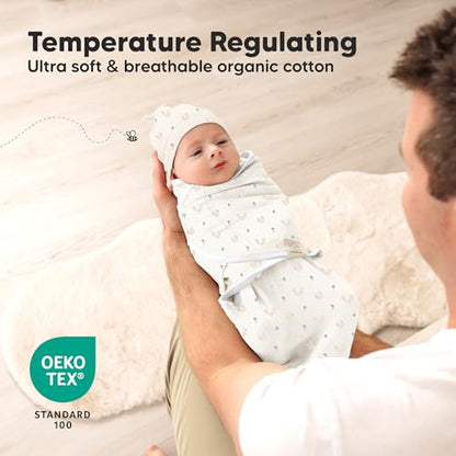 3pk Organic Swaddles for Newborns Girls