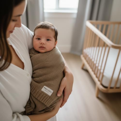 100% Organic Cotton Heritage Knit Textured Baby Blanket