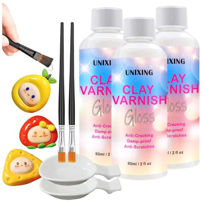 3 Packs Air Dry Clay Varnish (3 Count)