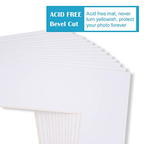Pack of 25 White Mat Board Pre