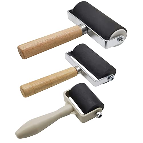 3 Pack Rubber Brayer Roller