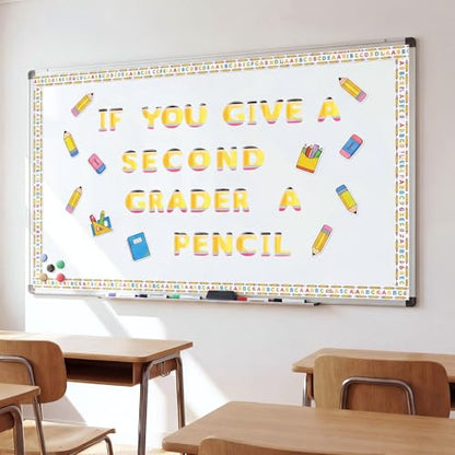 221 Pcs Pencil Bulletin Board Letters for Classroom (221 Count)