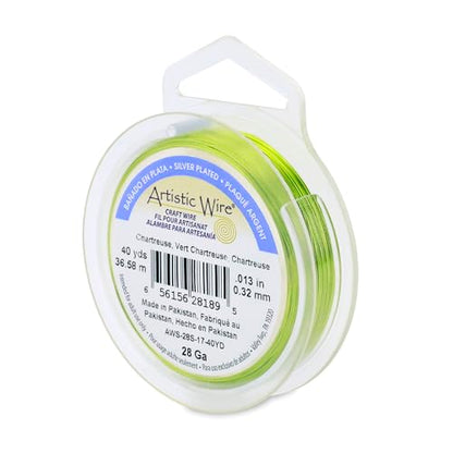 28 Gauge Silver Plated Tarnish Resistant Colored Copper Craft Wire