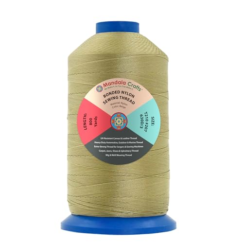 Size 207 630D T210 Beige Bonded Nylon Thread (3750 Foot)