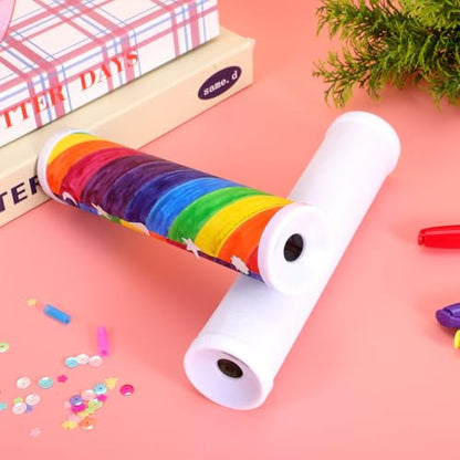 Kaleidoscope Making Kit 15 Pcs Blank DIY Kaleidoscope Making Kit for Kids Variety Paper Craft Tools (15 Count)