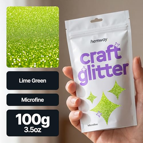 Craft Glitter Lime Green 100g Microfine Glitter (3.5 Ounce)