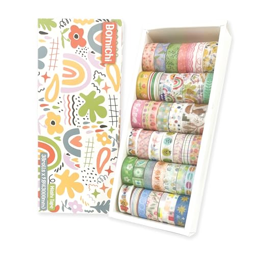 38 Rolls Washi Tape Aesthetic Colored Decorative