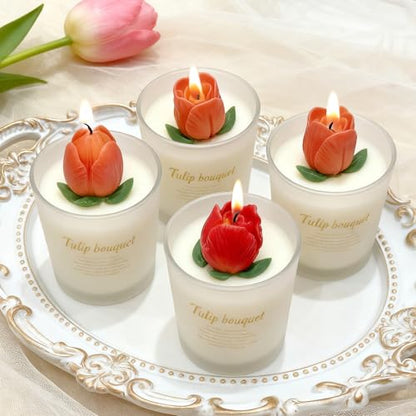 Tulip Candle Molds with Leaf Mold (4 Count)