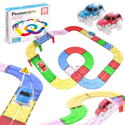 30 PCS Magnetic Race Track Toy Set STEM Educational Building