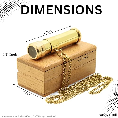 Brass Kaleidoscope with Wooden Box