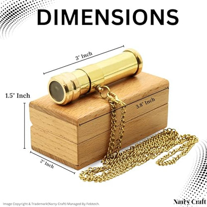 Brass Kaleidoscope with Wooden Box
