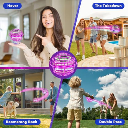 Flying Orb Ball 2026 Toys Soaring Hover Boomerang Spinner Hand Controlled Mini Drone Cosmic Globe Spinning Kids Outdoor Fly Toy Birthday Gift Cool Stuff for Boys Girls 6 7 8 9 10+ Year Old