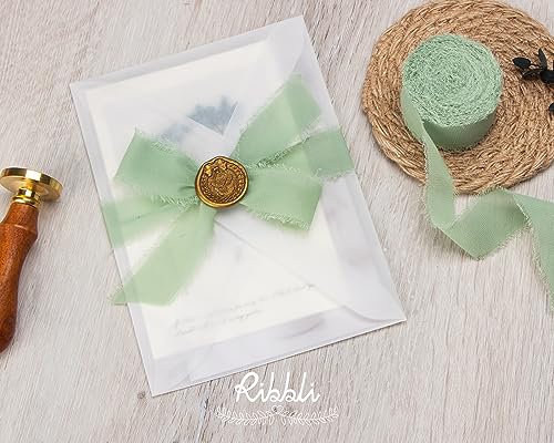 Sage Green Chiffon Ribbon 1 Inch x 20 Yard (60 Foot)