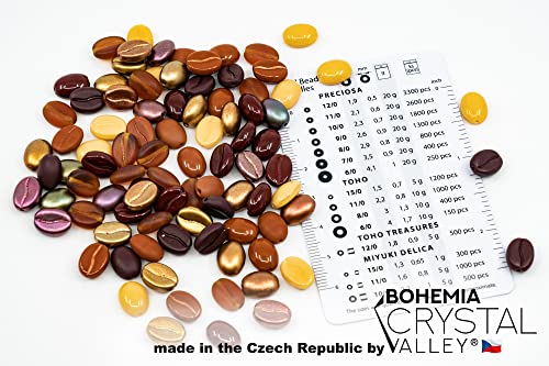 80+ Glass Coffee Bean Beads (80 Count)