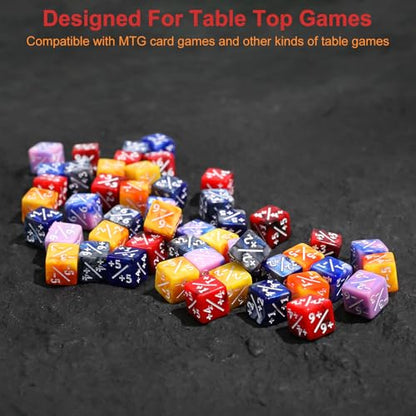 108PCS 12mm MTG Counter Dice +1