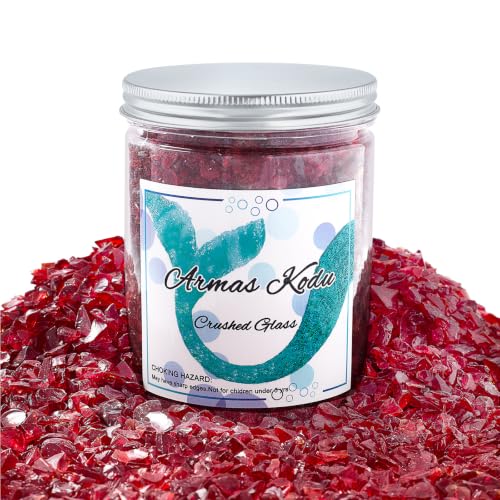 Red Crushed Glass for Resin Art & Crafts