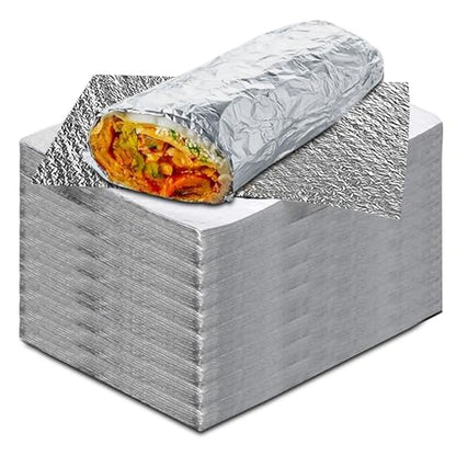 Insulation Sandwich Wrapping Paper Aluminum Foil Sheets (500 Count)