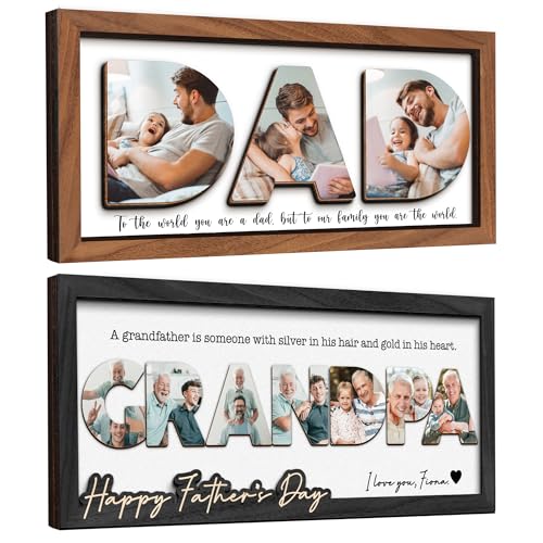 Photo Decorative Plaque Personalized Dad Gifts for Fathers Day from Daughter Son