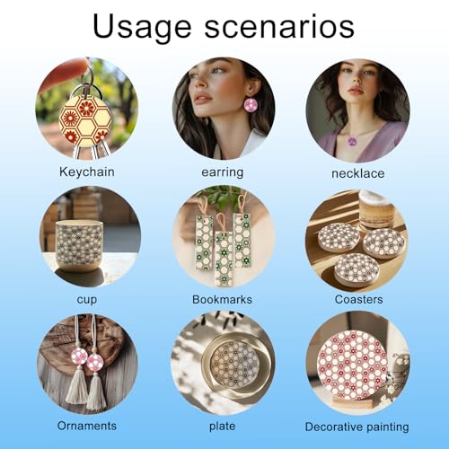 Honeycomb Pattern Polymer Clay Texture Sheet Flowers and Hexagonal Silicone Texture Mat for Polymer Clay Making Earrings Jewelry DIY Crafts 5.5 × 5.5 Inch
