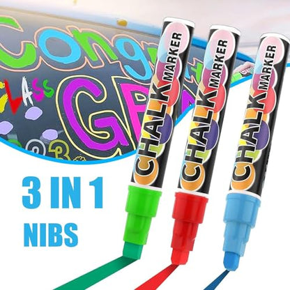 Window Chalk Markers for Cars Glass Washable
