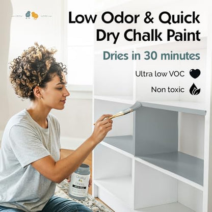 Overcast 8 Fl Oz Chalk Paint for Furniture All in One