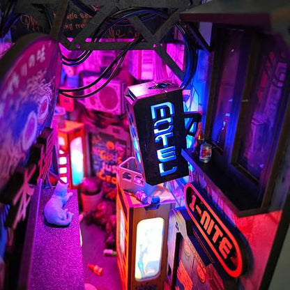 Neo Ramen MiniAlley DIY Cyberpunk Book Nook Kit
