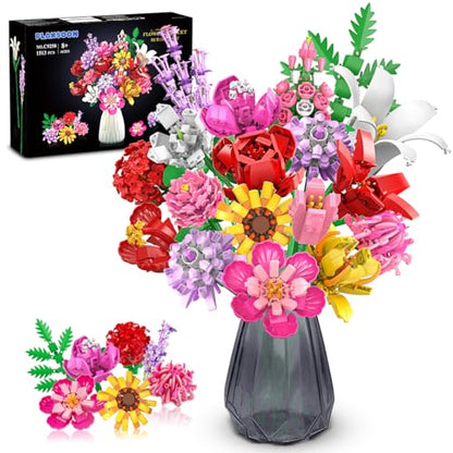 Flower Bouquet Building Set for Adults