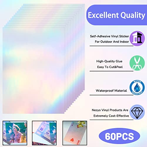 60 Sheets Holographic Laminate Sheets