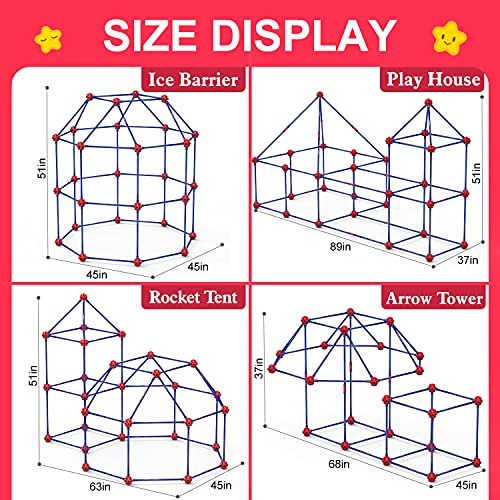 Fort Building Kit for Kids (140 Count)