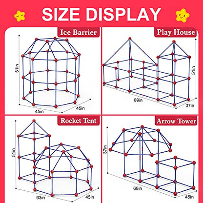Fort Building Kit for Kids (140 Count)