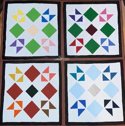 Barn Quilt Stencils for Crafts 12” Quilt Block Stencil (9 Count)