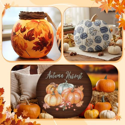 20 Pack Autumn Decoupage Napkins Cocktail Decorative Paper Napkins (20 Count)